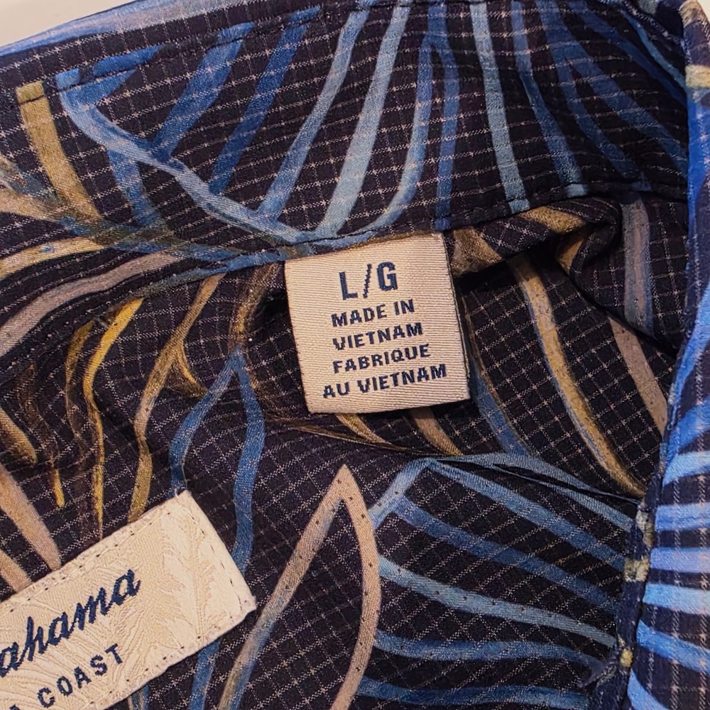 Tommy Bahama The Bahama Coast Mens Large Blue Floral Performance Shirt ST326005 - Picture 4 of 11
